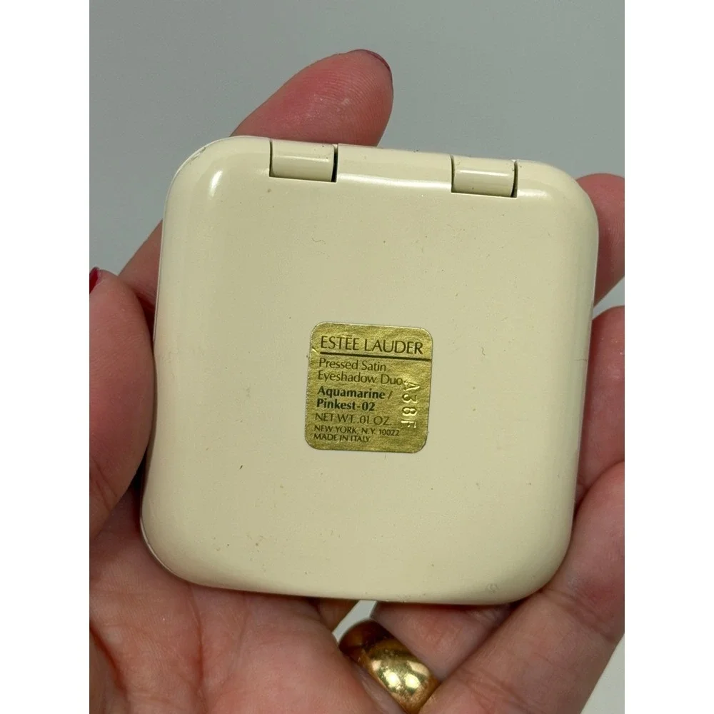 Estee Lauder Pressed Satin‎ Eyeshadow Duo Aquamarine Pinkest-02 Vintage 02 A38F